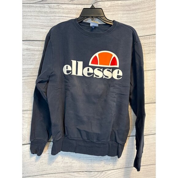 Ellesse Mens Navy Blue Crewneck Sweatshirt Size M - Picture 1 of 3